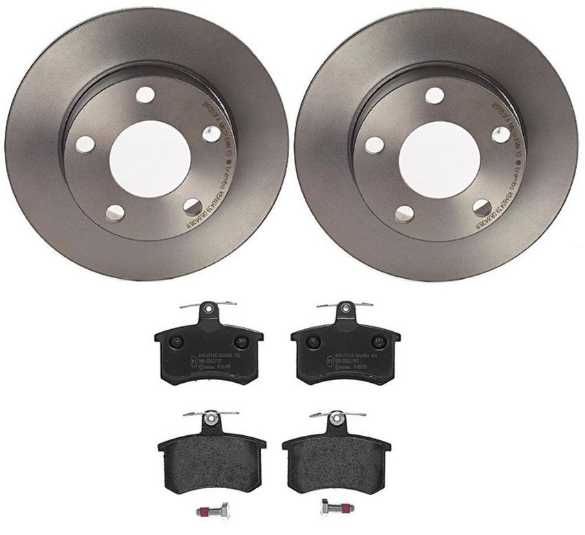 Audi Brembo Brake Kit - Pads and Rotors Rear (245mm) (Low-Met) 8D0615601A - Brembo 1535617KIT